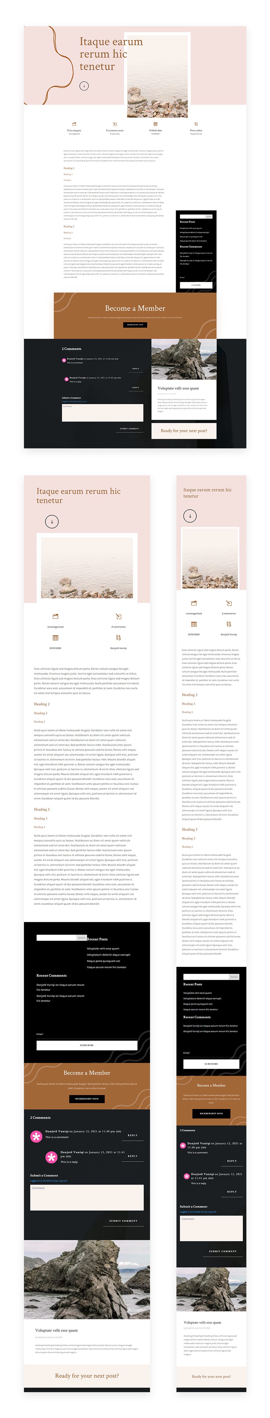 Download a FREE Blog Post Template for Divi’s Meditation Center Layout