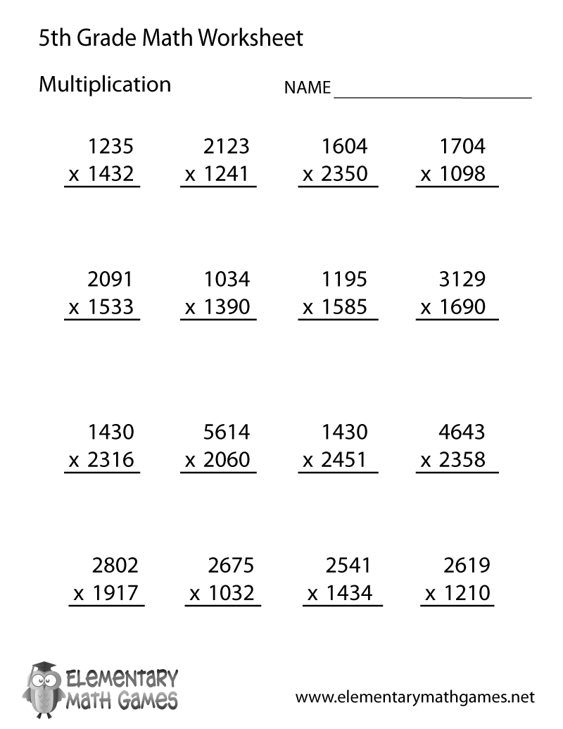 5th Grade Math Enrichment Worksheets Pdf