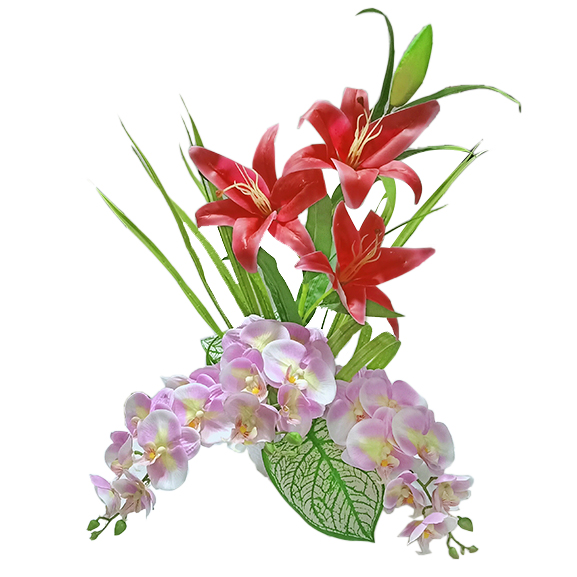 Artificial Calla Lily and Orchids Arrangement