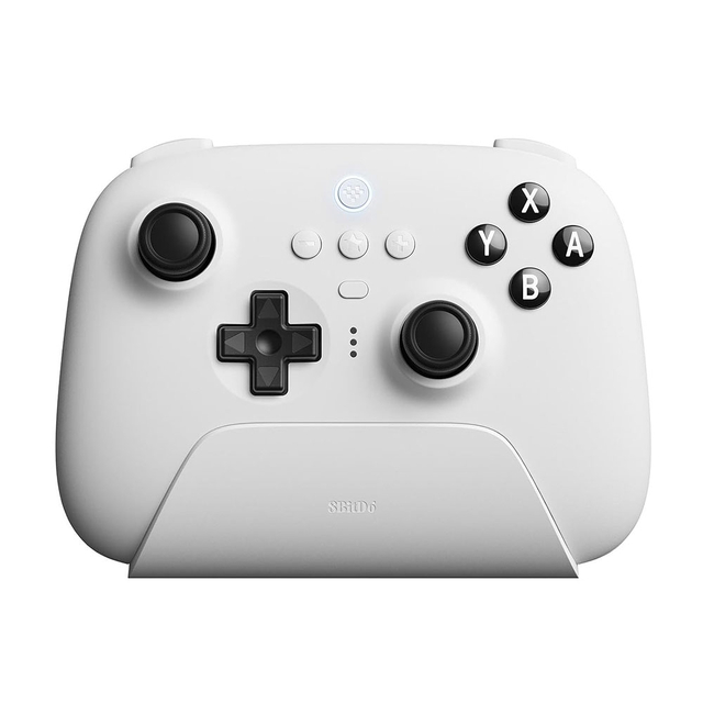 8Bitdo Ultimate Bluetooth Controller White with Charging Dock & Hall Effect Sensing Joystick