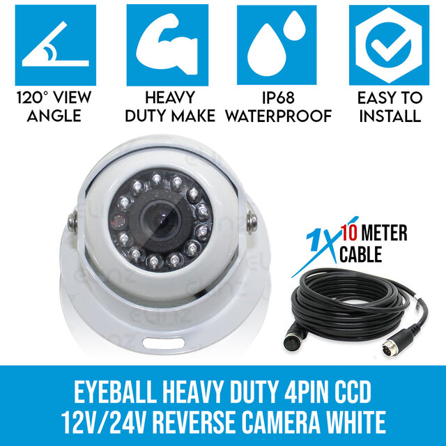 Elinz 4 PIN Heavy Duty Caravan CCD IR Reversing Camera