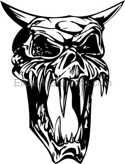 Skull Sticker 183 - Skull Stickers | Elkhorn Graphics LLC