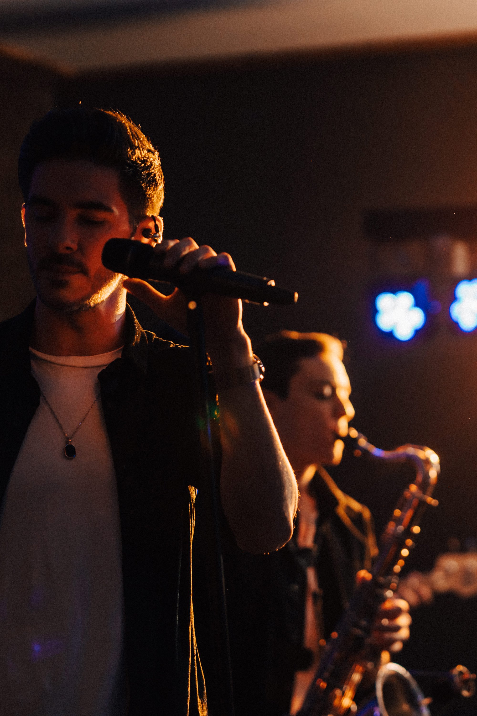 live band at a christmas wedding party at elmore court