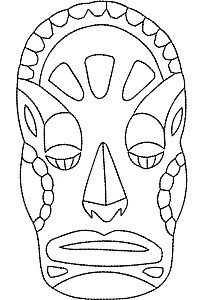 4x4 & 5x7 African Masks Outlines