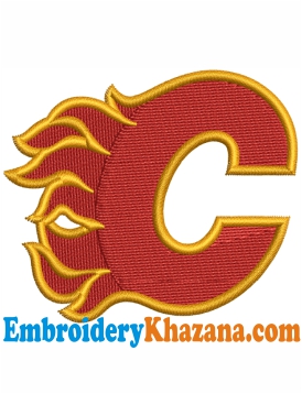 Calgary Flames Embroidery Design