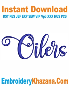 Edmonton Oilers Embroidery Design