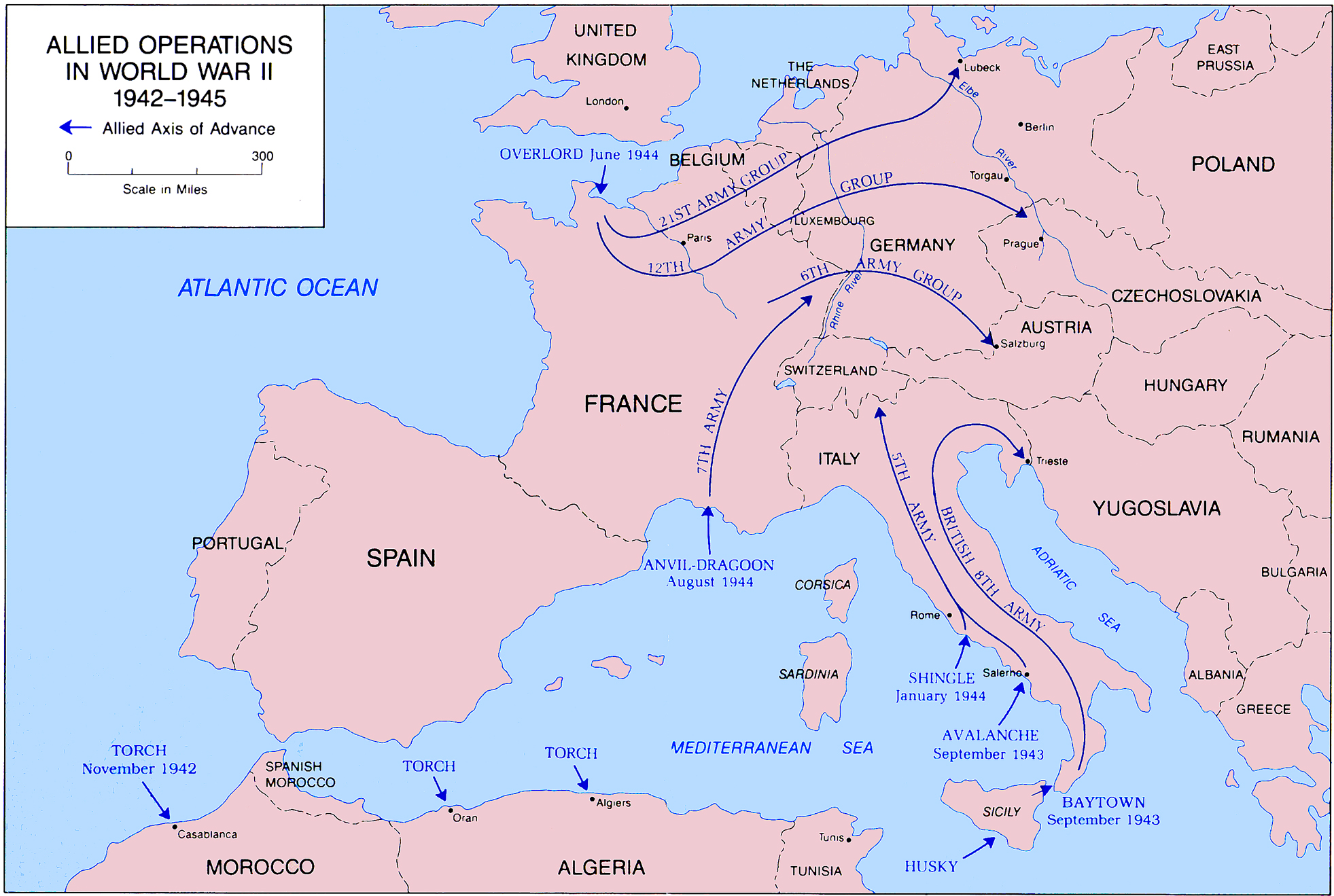 The Second World War Europe And North Africa / Historical Map Of Africa ...