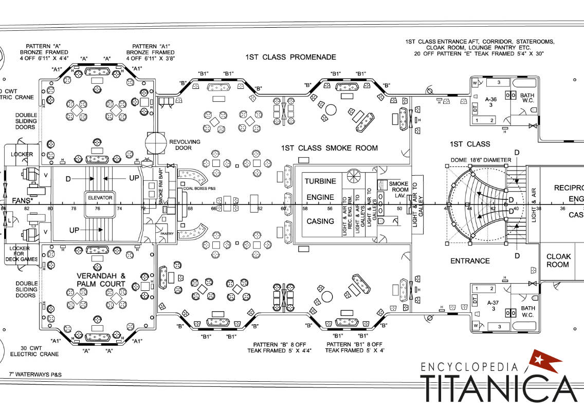 RMS Titanic : Plan of A Deck