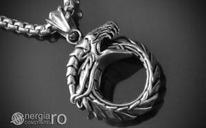 Pandant-Amuleta-Pandantiv-Dragon-Oroboro-Ouroboro-Ouroboros-Protectie-Protector-INOX-PND115-00