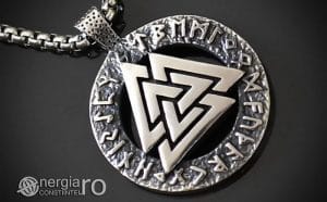 Pandant-Amuleta-Talisman-Protector-Protectie-Valknut-Odin-cu-Rune-INOX-PND110-00