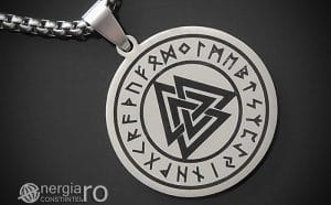 Pandant-Amuleta-Medalion-Talisman-Colier-Pandantiv-Valknut-Odin-Cu-Rune-INOX-PND112-00