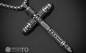 Pandant-Pandantiv-Amuleta-Talisman-Medalion-Colier-Cruce-Cruciulita-Azteca-INOX-PND210-00