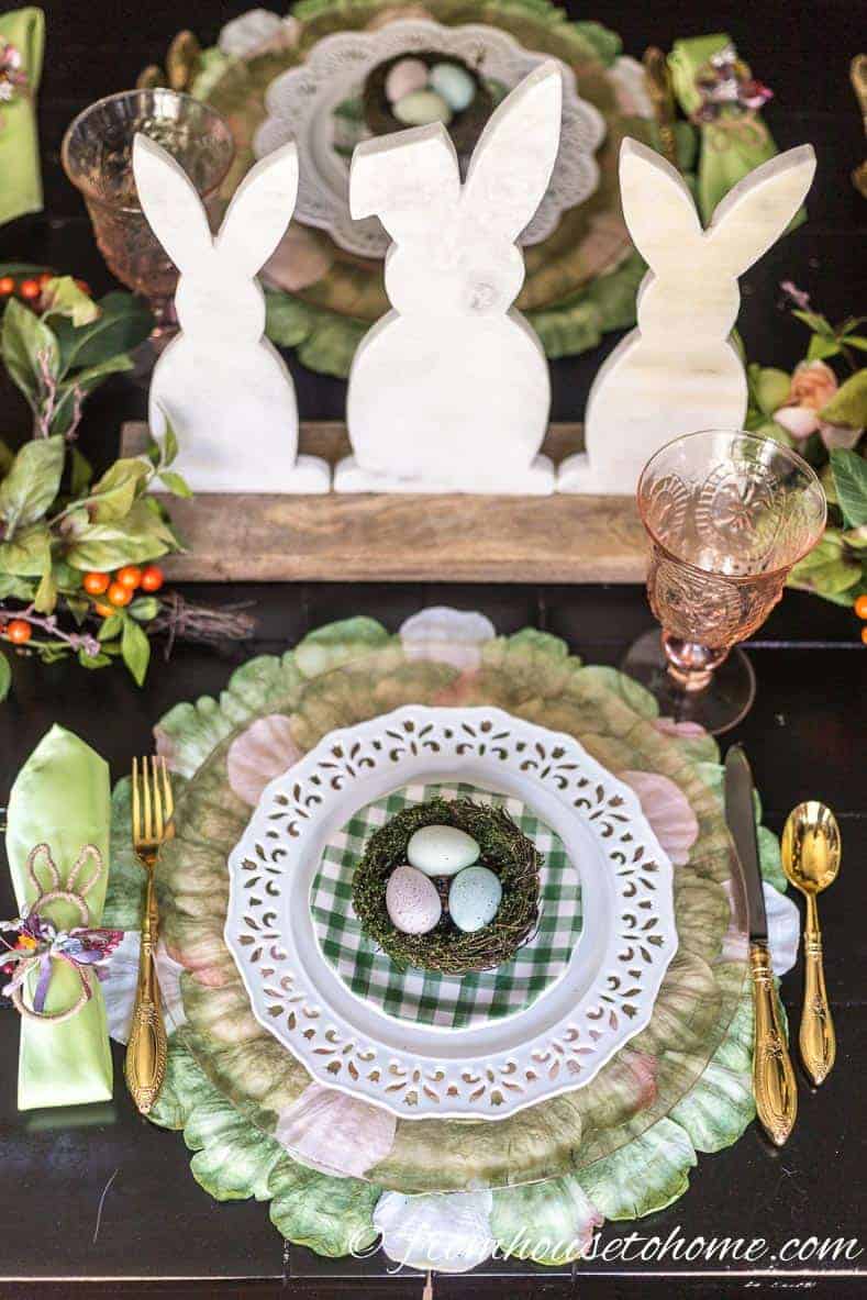 Easter table bunny centerpiece