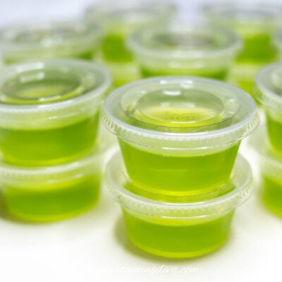 green apple cinnamon fireball jello shots