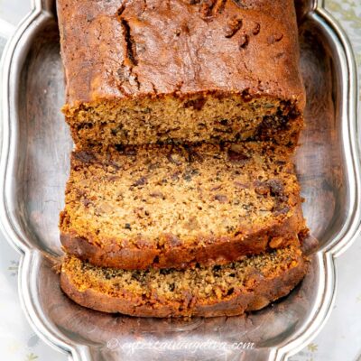 sliced date nut bread