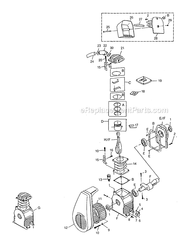 Campbell Hausfeld Air Compressor | HL6004 | eReplacementParts.com