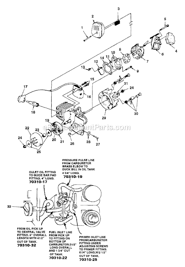 Homelite UT-10741 Parts List and Diagram : eReplacementParts.com