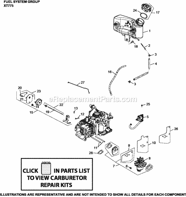 Kohler 7.75 Hp Engine | XT775-2036 | eReplacementParts.com