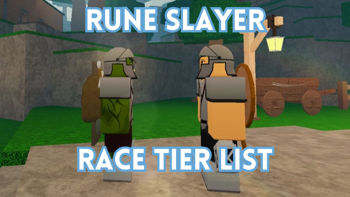 A Human and an Orc are sizing each other up in Rune Slayer