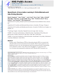 Cover page: Neural basis of associative learning in Trichotillomania and skin-picking disorder