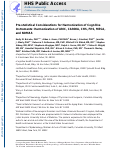 Cover page: Pre-Statistical Considerations for Harmonization of Cognitive Instruments: Harmonization of ARIC, CARDIA, CHS, FHS, MESA, and NOMAS