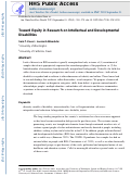 Cover page: Toward Equity in Research on Intellectual and Developmental Disabilities.