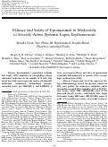 Cover page: Efficacy and Safety of Epratuzumab in Moderately to Severely Active Systemic Lupus Erythematosus: Results From Two Phase III Randomized, Double‐Blind, Placebo‐Controlled Trials