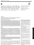 Cover page: Sedentary Behavior and Diabetes Risk Among Women Over the Age of 65 Years: The OPACH Study.