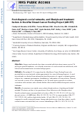 Cover page: Postdiagnosis social networks and lifestyle and treatment mechanisms in the Ater Breast Cancer Pooling Project (ABCPP).