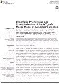 Cover page: Systematic Phenotyping and Characterization of the 3xTg-AD Mouse Model of Alzheimer’s Disease