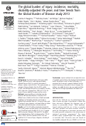 Cover page: The global burden of injury: incidence, mortality, disability-adjusted life years and time trends from the Global Burden of Disease study 2013