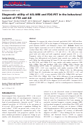 Cover page: Diagnostic utility of ASL‐MRI and FDG‐PET in the behavioral variant of FTD and AD