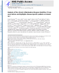 Cover page: Analysis of five chronic inflammatory diseases identifies 27 new associations and highlights disease-specific patterns at shared loci