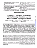 Cover page: Response of a Protein Structure to Cavity-Creating Mutations and Its Relation to the Hydrophobic Effect