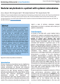 Cover page: Nodular amyloidosis in a patient with systemic scleroderma