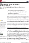 Cover page: A BioID-Derived Proximity Interactome for SARS-CoV-2 Proteins