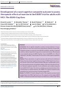 Cover page: Development of a novel cognitive composite outcome to assess therapeutic effects of exercise in the EXERT trial for adults with MCI: The ADAS‐Cog‐Exec