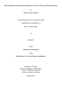 Cover page: Measurements of Evaporation Kinetics of Pure Water and Salt Solutions