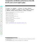 Cover page: Comparative scintillation performance of EJ-309, EJ-276, and a novel organic glass