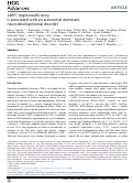 Cover page: LARP1 haploinsufficiency is associated with an autosomal dominant neurodevelopmental disorder.