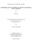 Cover page: Modeling and Control of AHUs in Building HVAC Systems