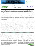 Cover page: Docking-based virtual screening of known drugs against murE of Mycobacterium tuberculosis towards repurposing for TB