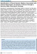 Cover page: Identification of Novel Genetic Markers Associated with Clinical Phenotypes of Systemic Sclerosis through a Genome-Wide Association Strategy