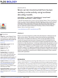 Cover page: Music can be reconstructed from human auditory cortex activity using nonlinear decoding models.