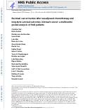 Cover page: Residual cancer burden after neoadjuvant chemotherapy and long-term survival outcomes in breast cancer: a multicentre pooled analysis of 5161 patients.