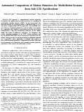 Cover page: Automated Composition of Motion Primitives for Multi-Robot Systems from Safe LTL Specifications ** This work was supported in part by TerraSwarm, one of six centers of STARnet, a Semiconductor Research Corporation program sponsored by MARCO and DARPA, and by the NSF ExCAPE project (grants CCF-1138996 and CCF-1139138).