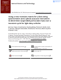 Cover page: Using a new inversion matrix for a fast-sizing spectrometer and a photo-acoustic instrument to determine suspended particulate mass over a transient cycle for light-duty vehicles