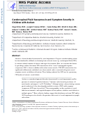 Cover page: Cerebrospinal fluid vasopressin and symptom severity in children with autism