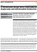 Cover page: X chromosome dosage drives statin-induced dysglycemia and mitochondrial dysfunction.