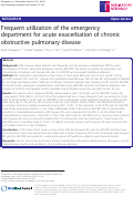 Cover page: Frequent utilization of the emergency department for acute exacerbation of chronic obstructive pulmonary disease